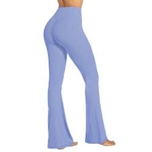 Sunzel Flare Leggings Women Medium Light Blue Excellent Crossover High Waist